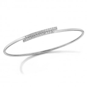 Gem Platinum Bangle Bracelet