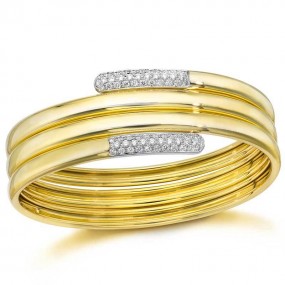 Gem Platinum Bangle Bracelet