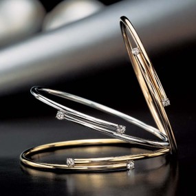 Gem Platinum Bangle Bracelet