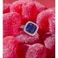 Jeffrey Daniels Sapphire And Diamond Platinum Halo Ring